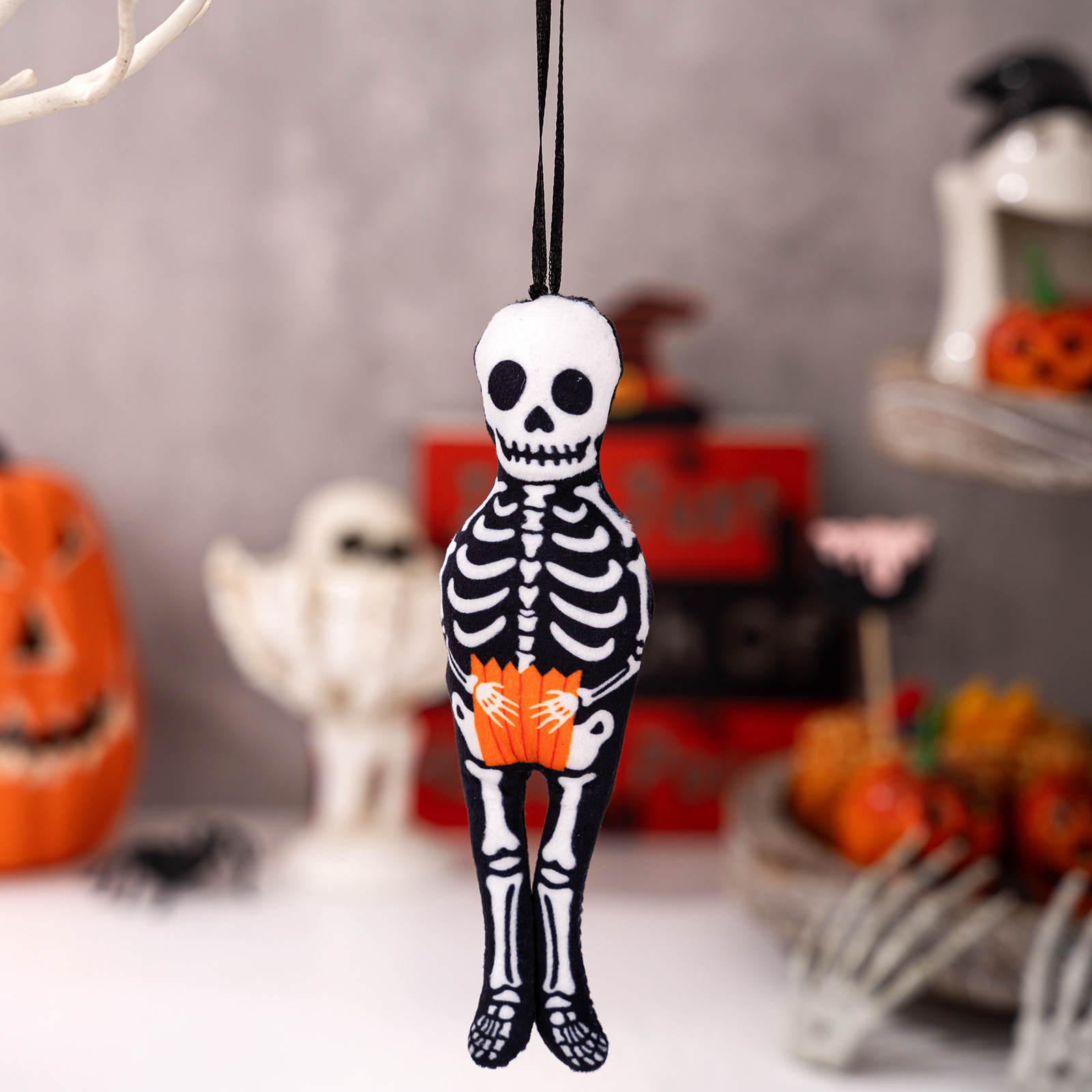 HaoBei Halloween Decorative Hanging Ornaments Pumpkin Black Cat Ghost Skull Festival Home Party Small Hangings — image 10