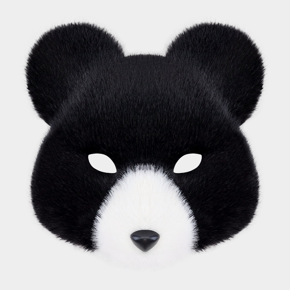 Halloween Fuzzy Costume Set with Realistic Bear Mask and Handmade Bear Paw Gloves for Cosplay and Convention Props — image 10