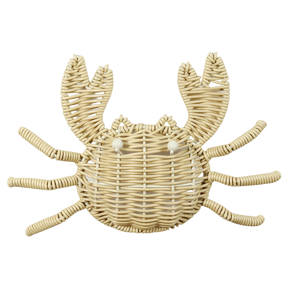 Ocean Series Handmade Rattan Wall Hanging Decor - Seahorse, Crab, Tropical Fish, Handwoven Rattan Wall Art — image 2