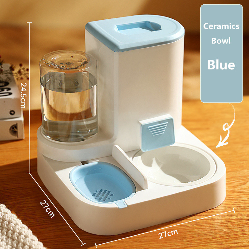 Automatic Cat Feeder Pet Bowls Dispenser Stainless Steel Bowls Cat Dog Pet Feeder Automatic — image 2