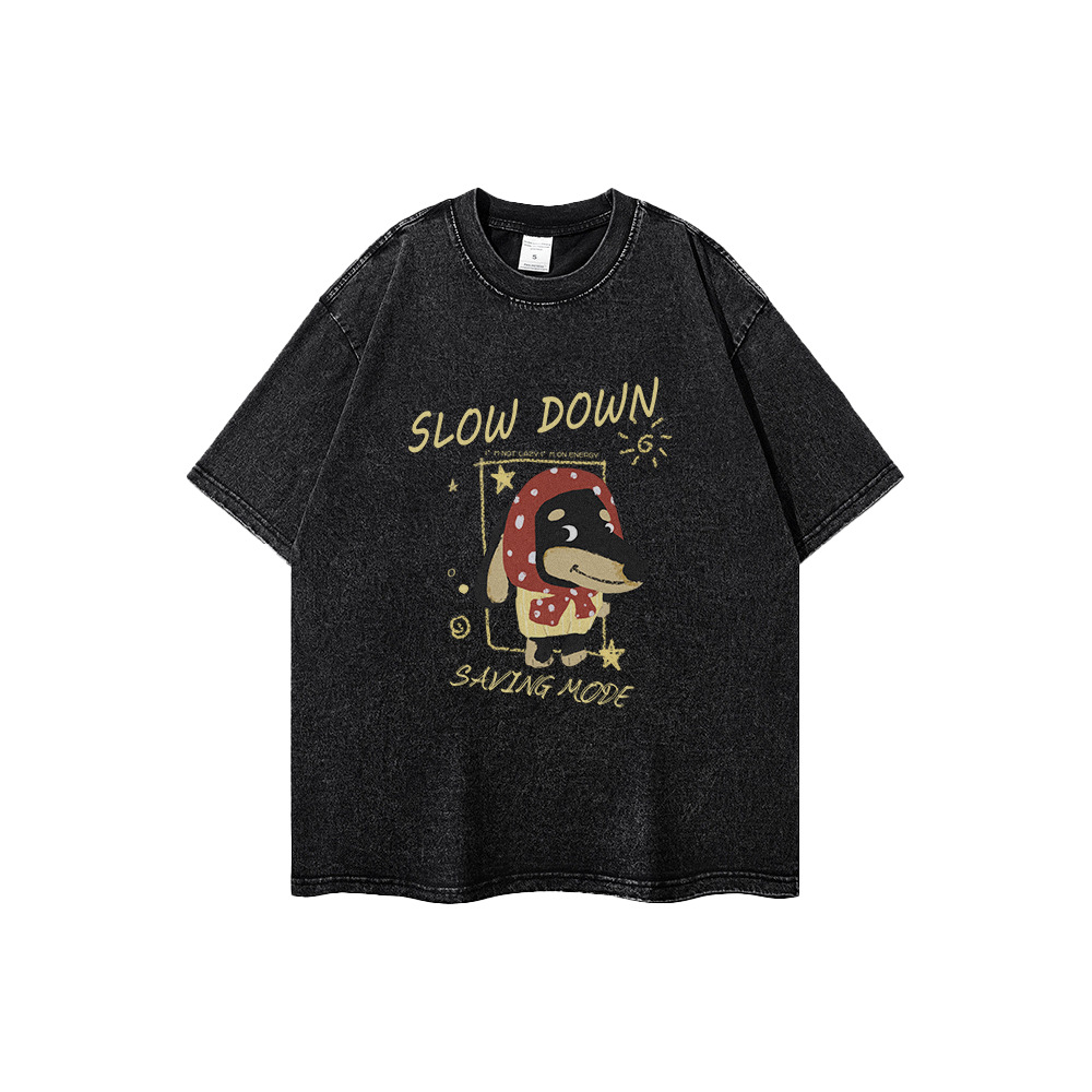 Cartoon Dog Printed Short Sleeve T-shirt — image 5
