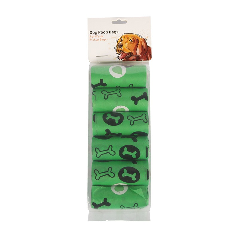 Orange and green pet garbage bags for dogs to pick up feces and defecate — image 9