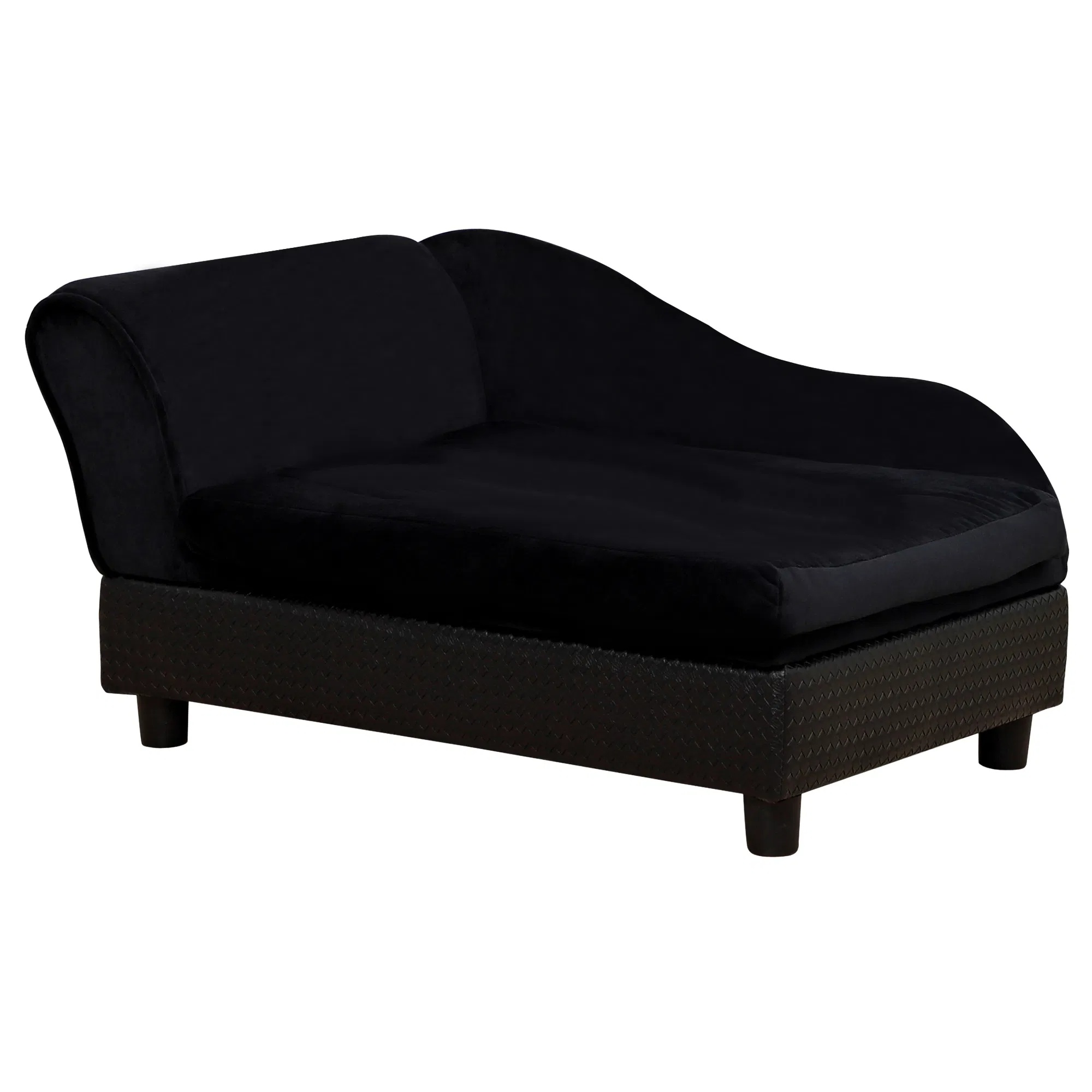 Luxury Dog Bed For Small Dogs, Hidden Storage, 3 In Foam Cushion, Modern Pet Sofa, Black — image 8