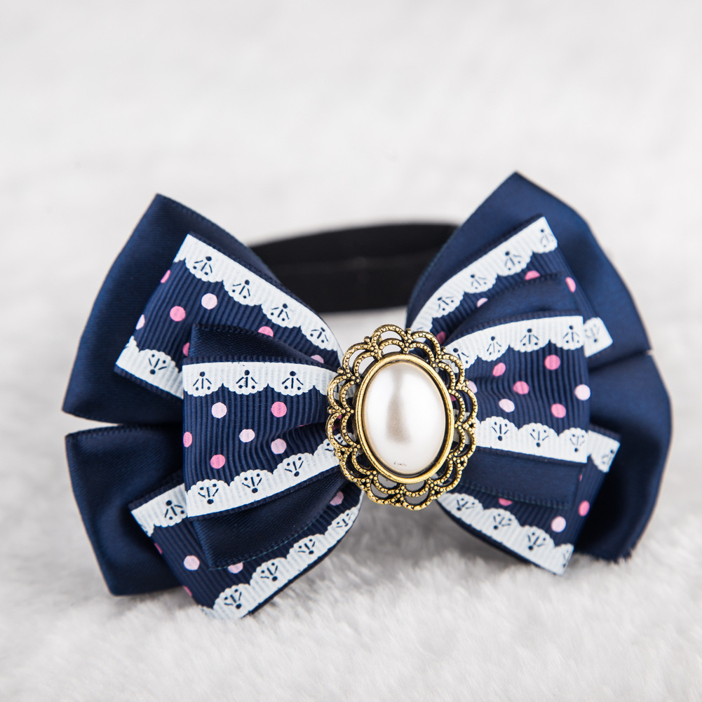 Correa de Cuello con Estampado de Diamante Punto en Seda para Perros y Gatos - Ajustable — imagen 4