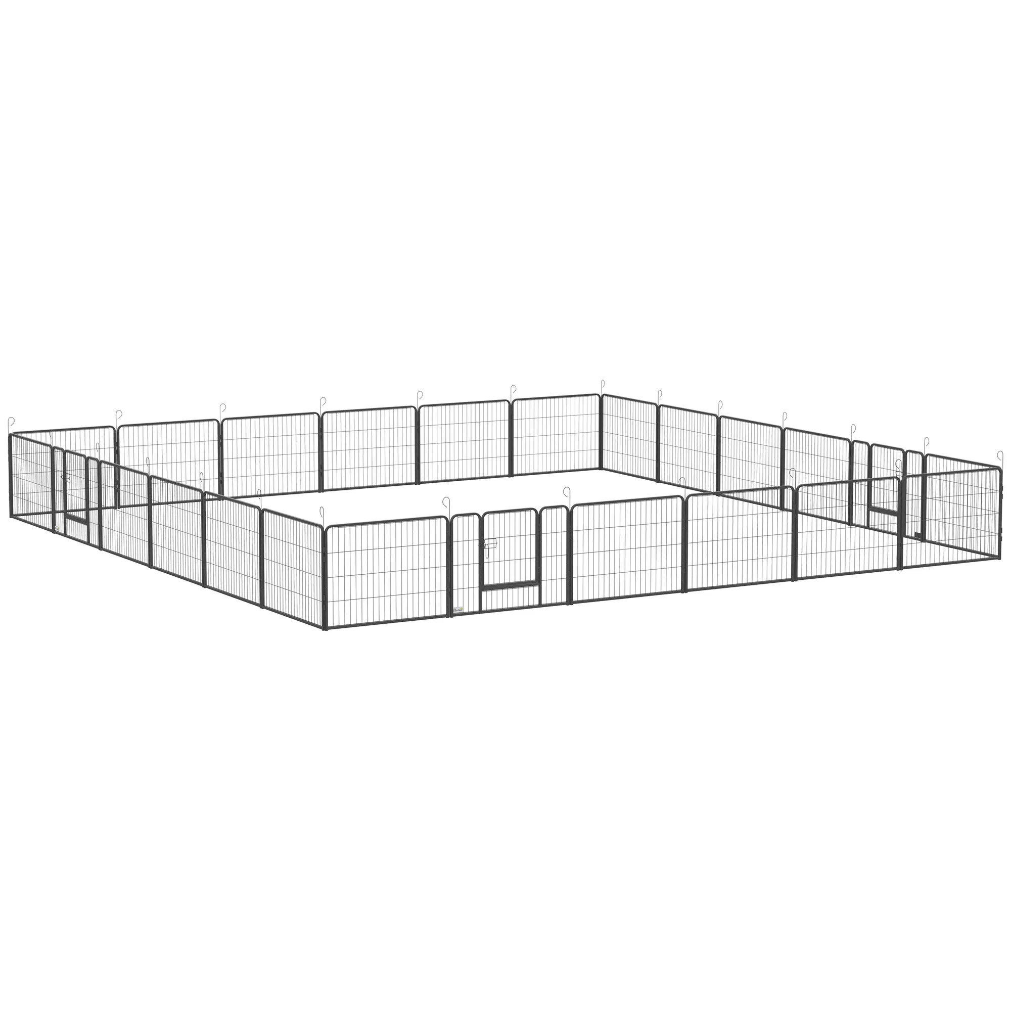 24 Panel 24" Height Heavy Duty Dog Playpen for Small Medium Dogs, Grey — image 1