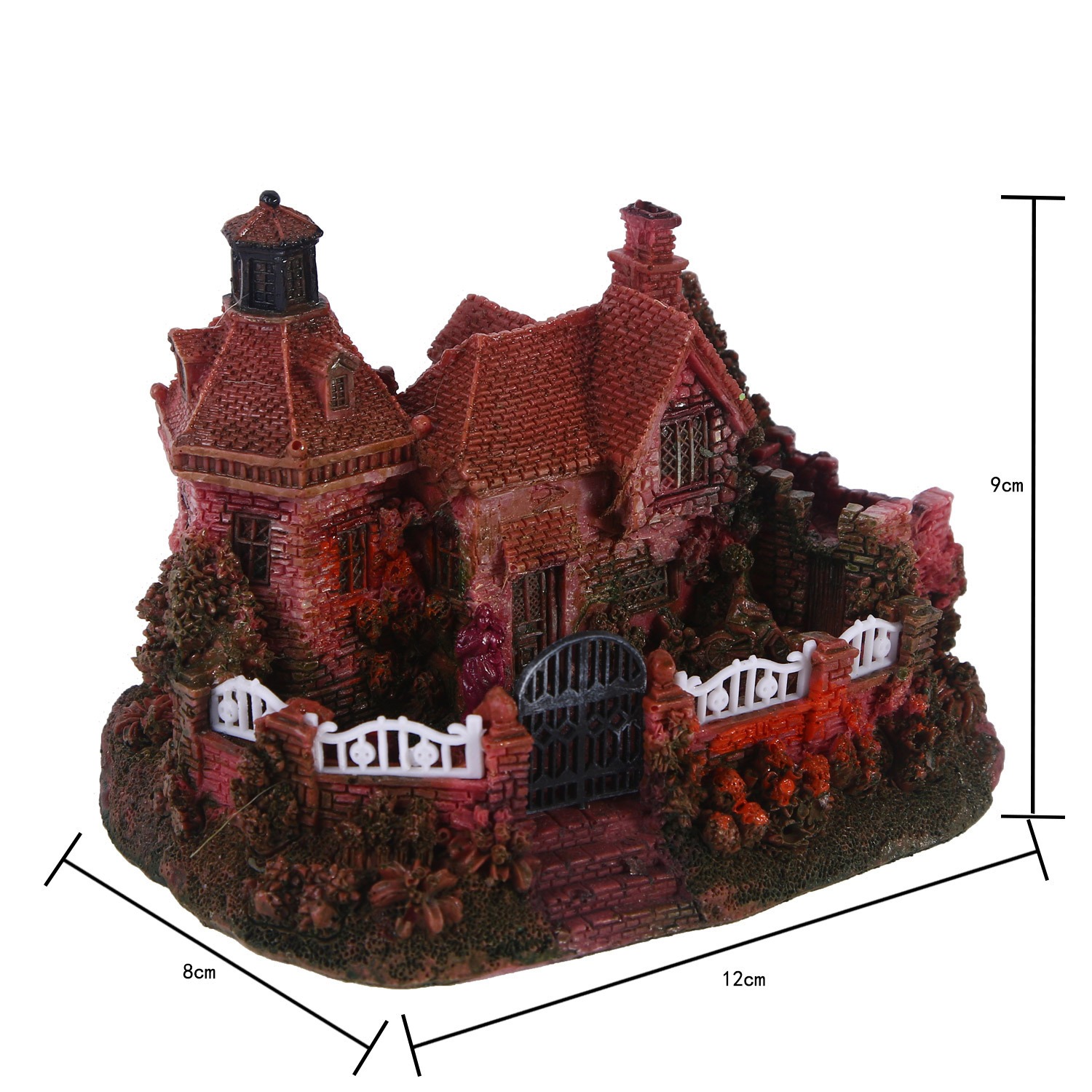 Jaula de Evitación Roja para Pez Decoración de Acuario — imagen 3