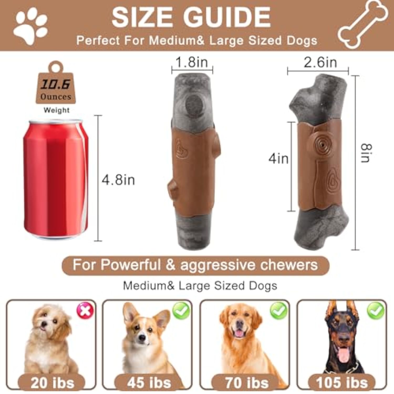 Tough Dog Toys For Aggressive Chewers Large Breed Indestructible Dog Toys Durable Dog Chew Toys For Large Dogs Bacon Flavor Dog Chew Toys For Aggressive Chewers Durable Large Dog Toys For Big Dogs — image 5