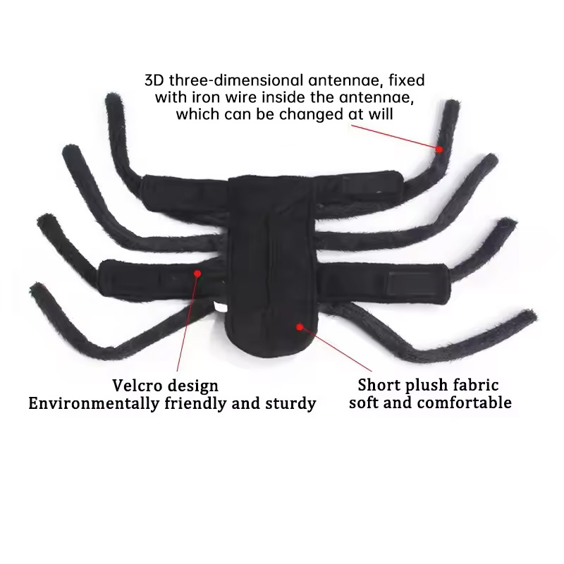 Spider Back Design Pet Halloween Costume – Fits Cats, Small/Medium Dogs & Puppies — image 5