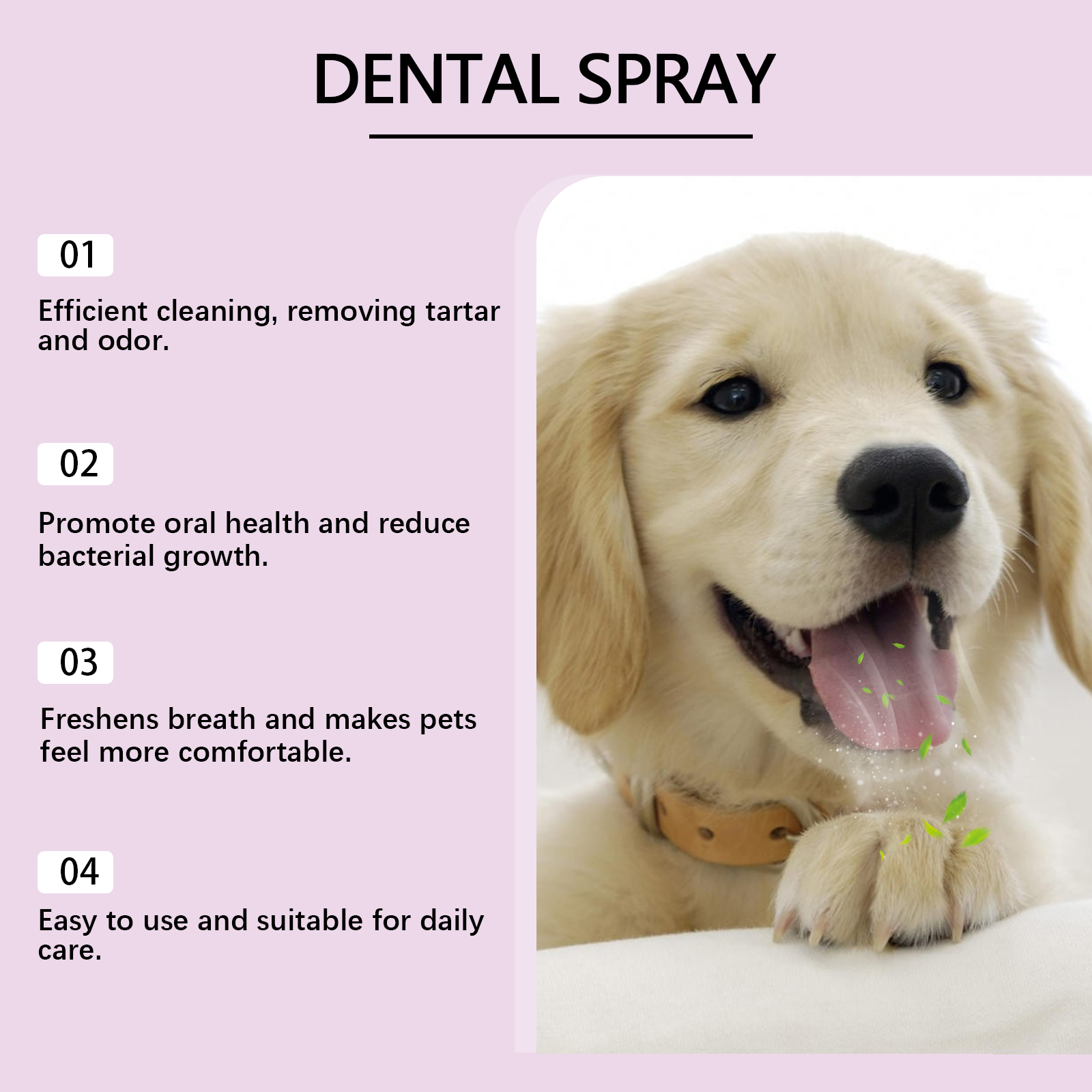 Pet Dental Spray For Dogs & Cats, No Brushing Needed, Freshen Breath & Whiten Teeth Oral Care Spray — image 7