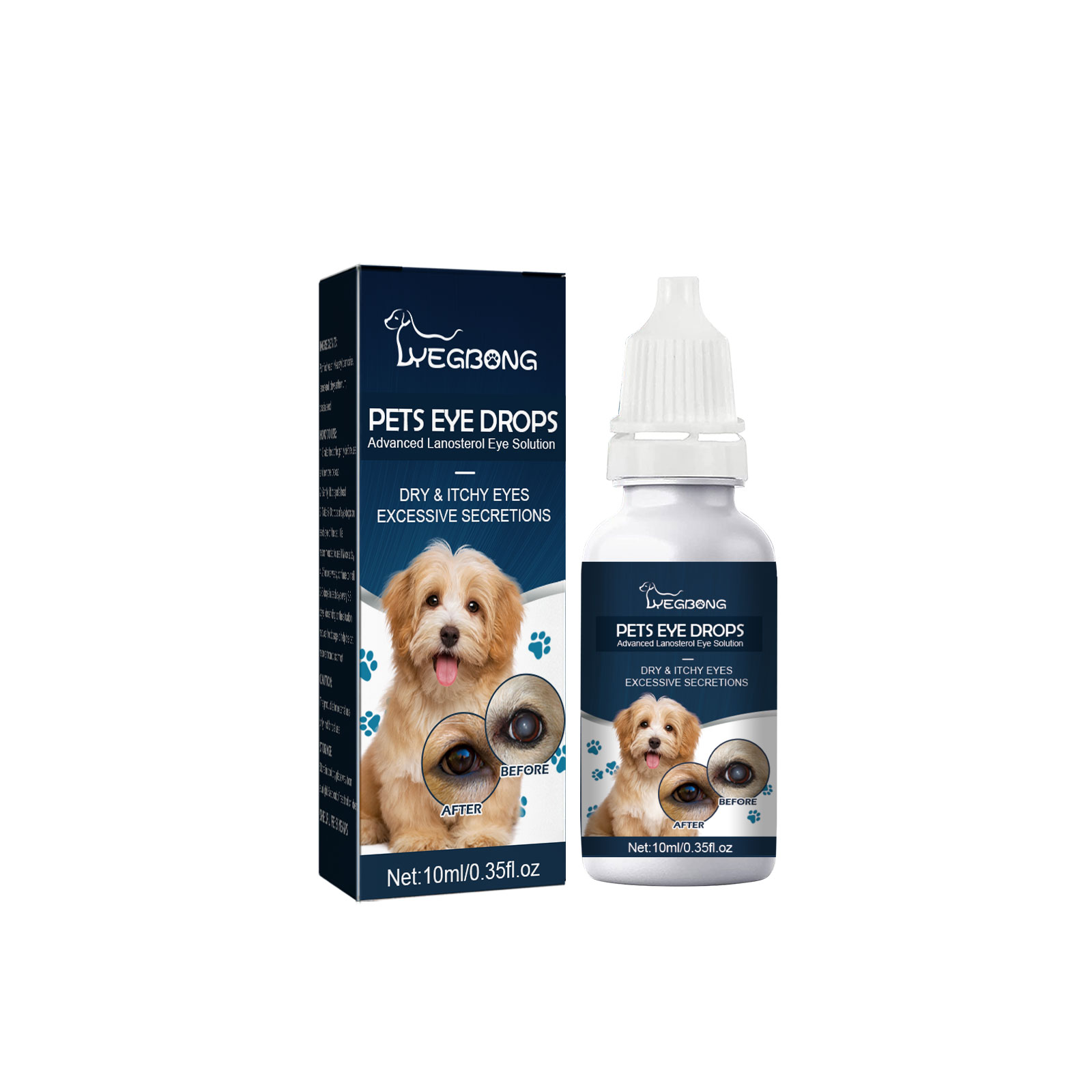 Pet Eye Drops, Cats And Dogs Remove Tears Relieve Eyes Itchy Cleansing Eye Drops — image 2