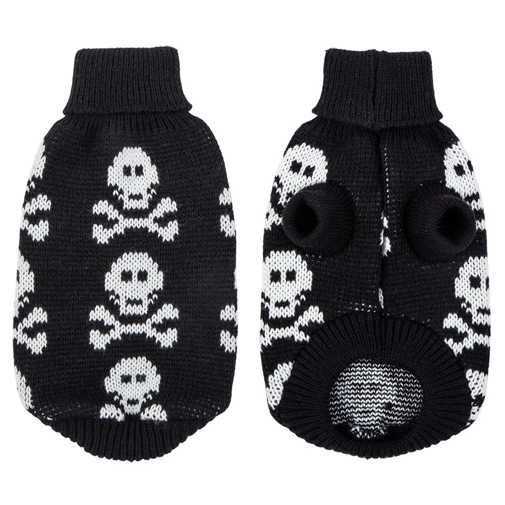 New Autumn And Winter Small Skull Head Personality Halloween Pet Sweater Pet Clothing Cat And Dog Clothes — image 6