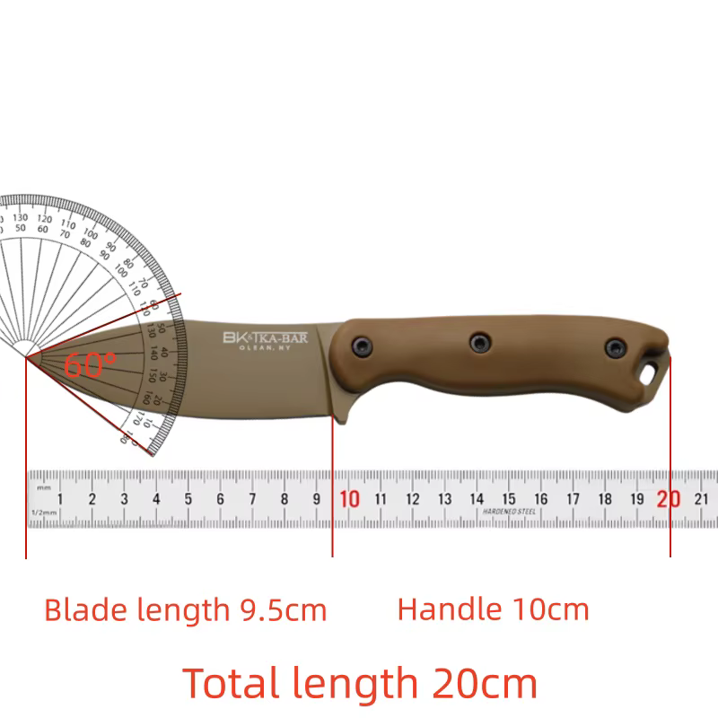 Outdoor knife, camping knife, high hardness stainless steel integrated keel with sheath, emergency portable knife, gift for men — image 6