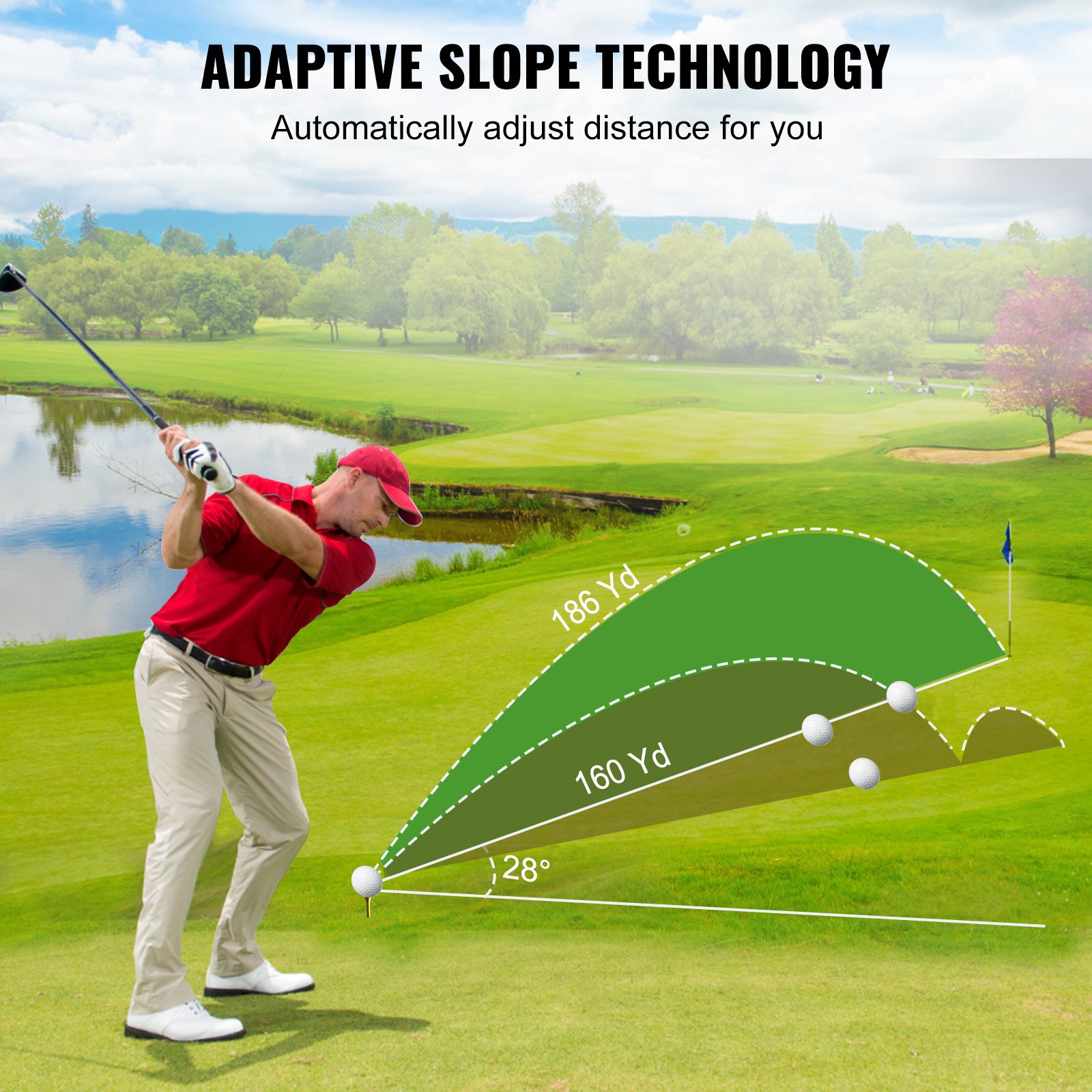 Rangador de Golf 900 Yardas: Rango Laser Preciso para Golf y Caza con 6X Ampliación, Montaje Magnético Exterior y Batería CR2 — imagen 5