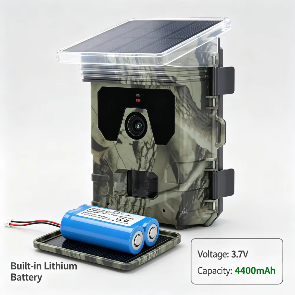 50MP 4K Solar Panel Hunting Camera Infrared Night Vision Monitoring Wildlife Trap Trail Camera Video Photo Recorder Cam — image 2