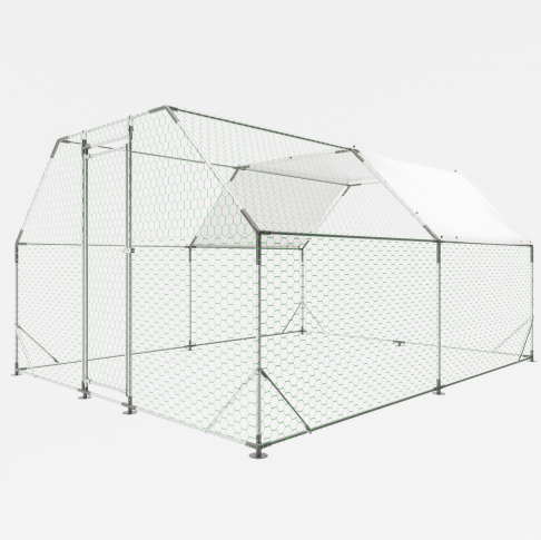 Gallinero Grande de Metal Galvanizado de 10 x 13 Pies, Jaula Transitable, Corral para Aves de Corral, Conejera, Casa para Gallinas — imagen 9