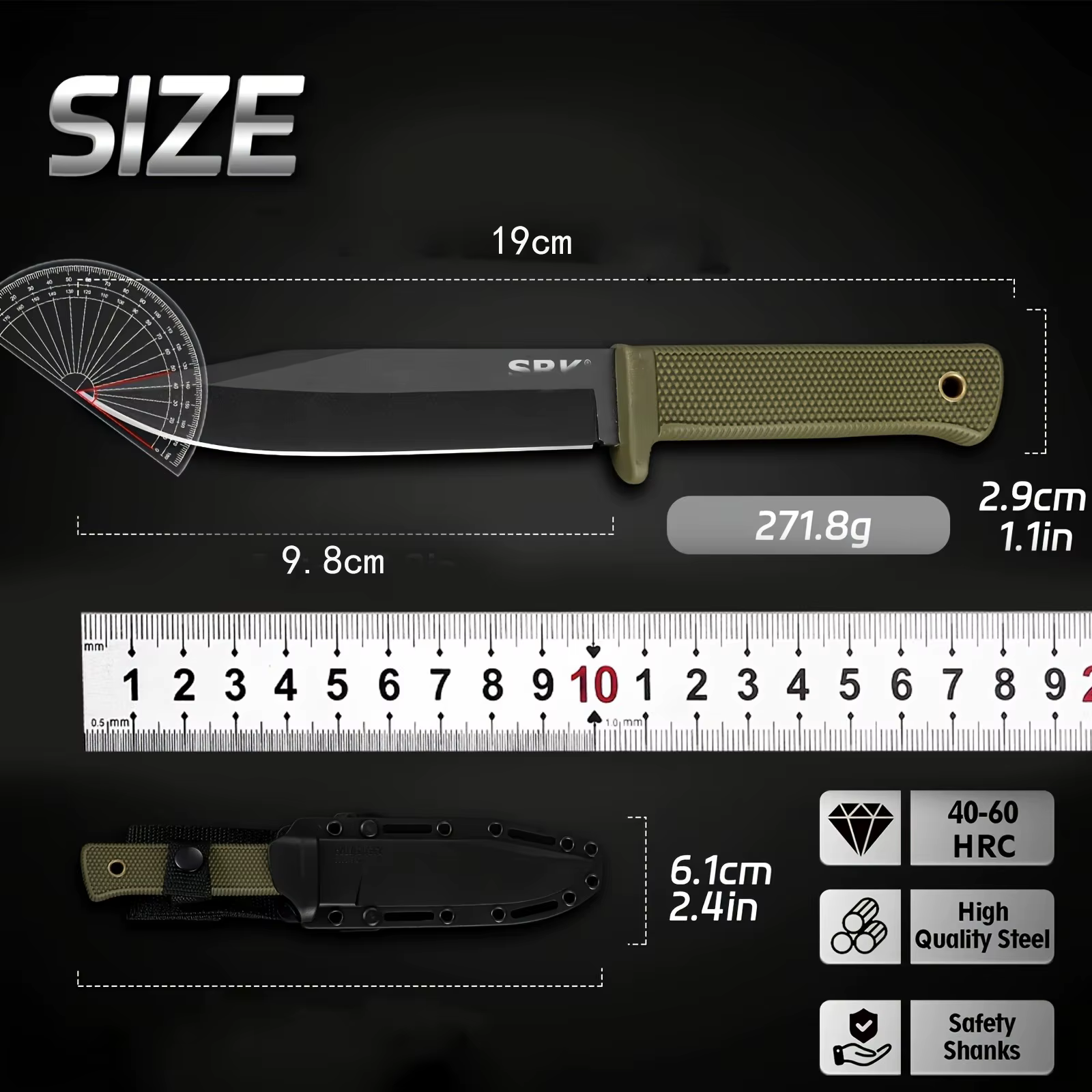 Outdoor beauty knife, high hardness, sharp and durable, self-defense, mountaineering, fishing, hunting — image 6