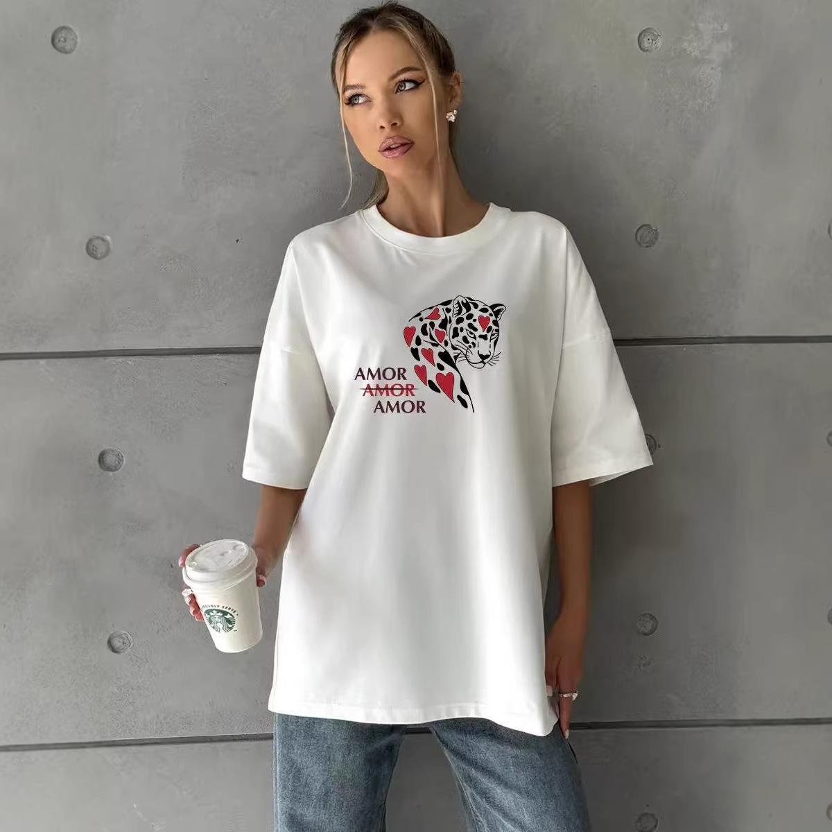 Cheetah pattern short sleeved T-shirt for women — image 6
