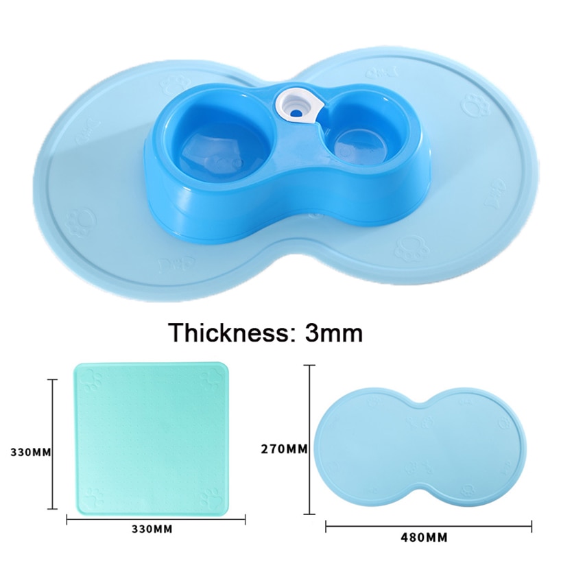 48*27cm Pet Dog Puppy Cat Feeding Mat Pad Cute Cloud Shape Silicone Dish Bowl Food Feed Placement Dog Accessories — image 5