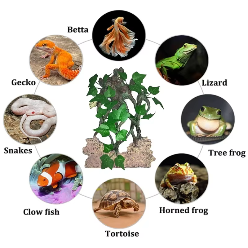 Climbing Vines with Leaves Terrarium Plant Decoration with Suction Cups Dropship — imagen 2