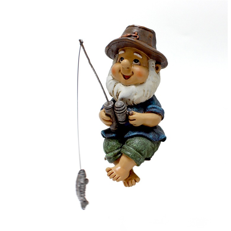 Creative resin ornaments for garden fishing sprites — image 3