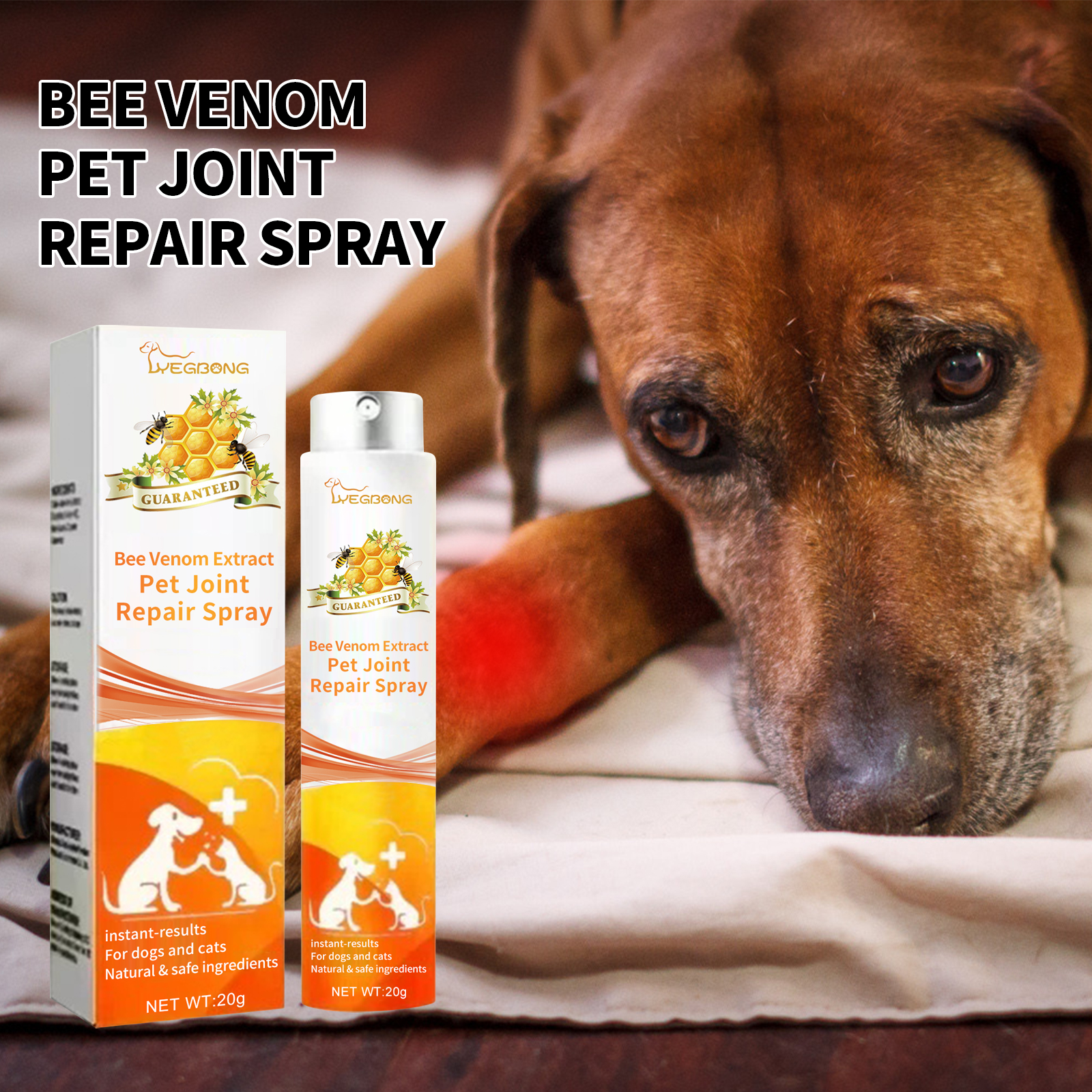 Bee Pet Joint Repair Spray, Joint Support Supplement For Dogs & Cats, Relief Joint Swelling & Discomfort, Improve Mobility — image 4