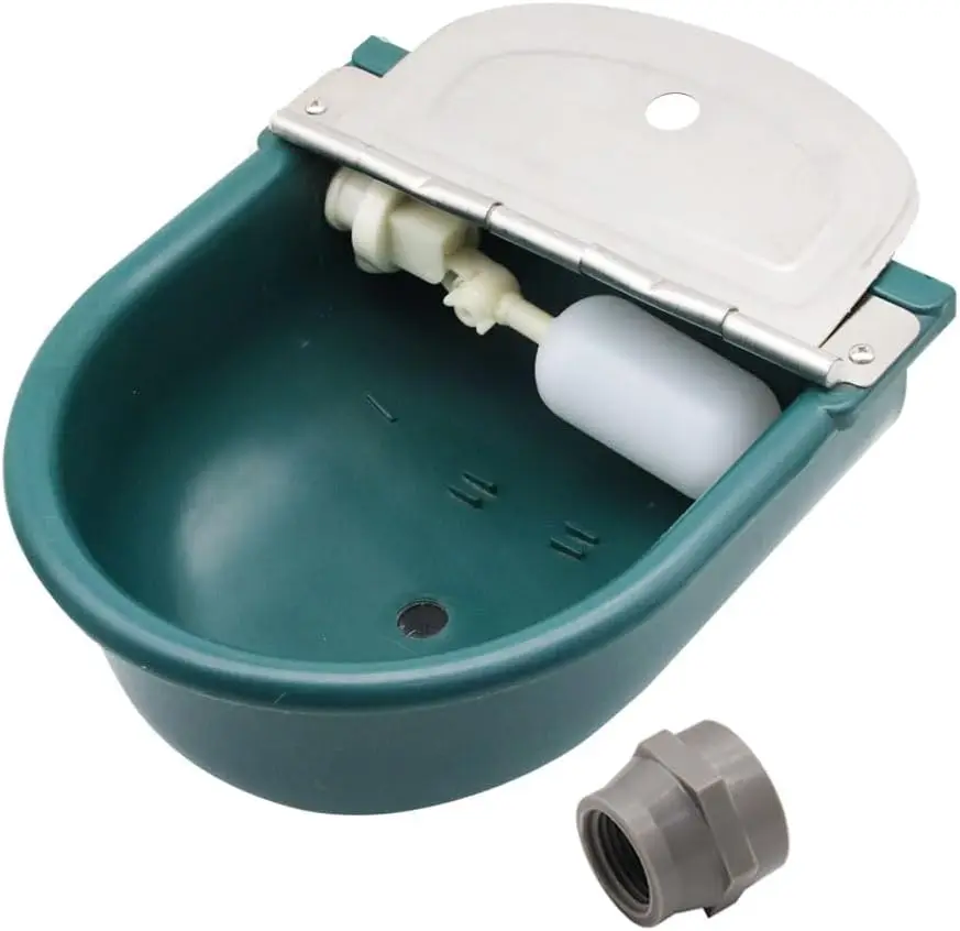 Water Trough Cow Cattle Horse Water Bowls with Float ValveLivestock Tool Bowl for Cat Goat Sheep Dog Animal Drinking Equipment — image 1