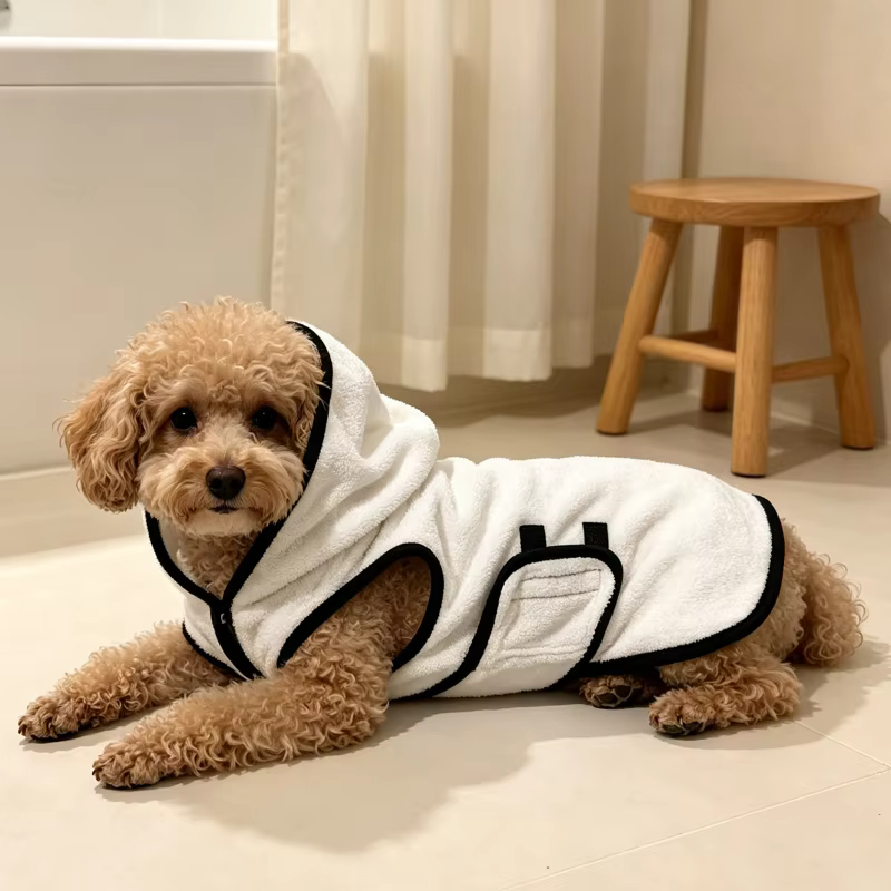 Toalla de Baño para Mascotas: Manta Secadora para Perros y Gatos, Envoltura de Grooming Suave, Transpirable, Secado Rápido, Absorbente, Microfibra, Todo el Año, Color Sólido, Cachorro — imagen 3