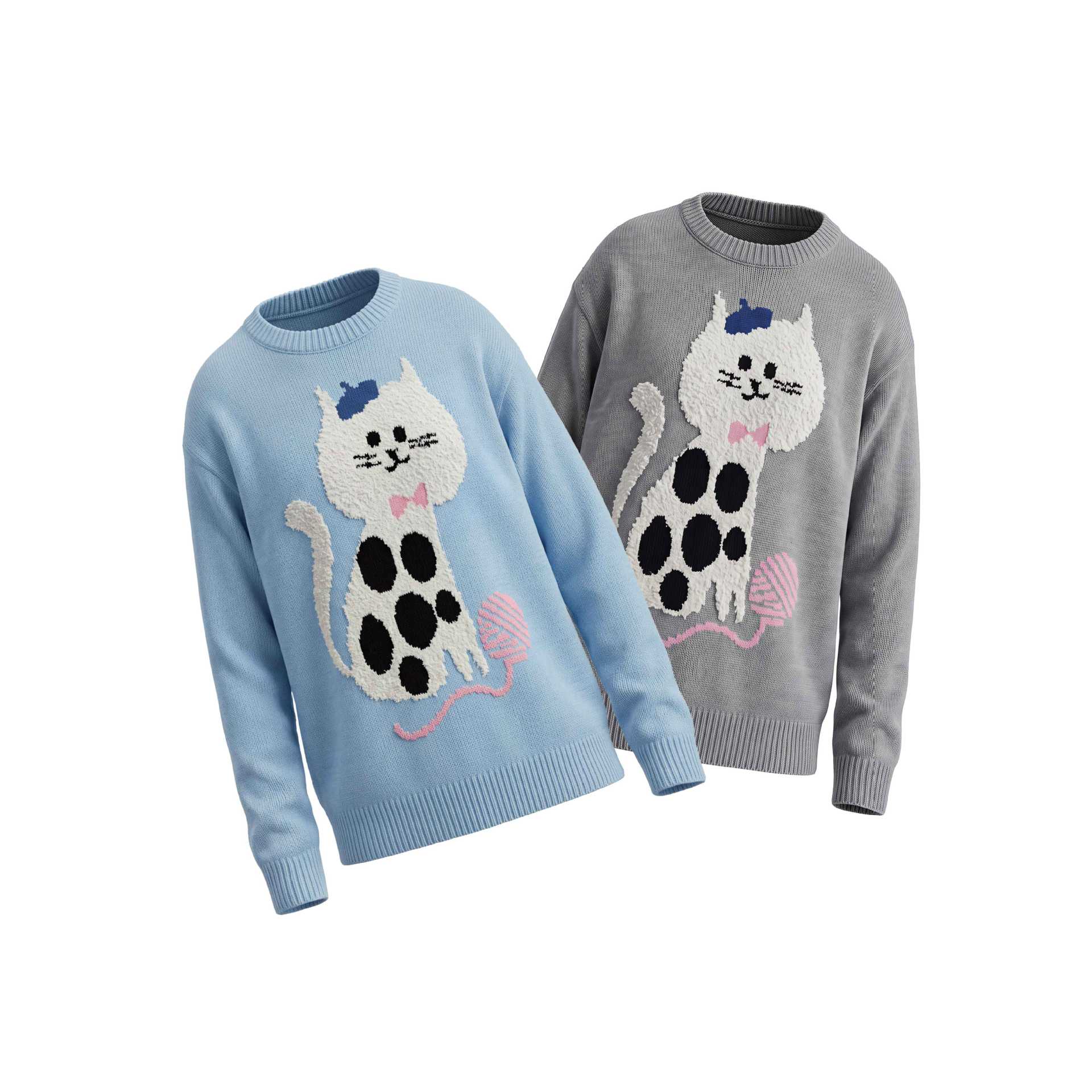 3D cat pattern sweater — image 6