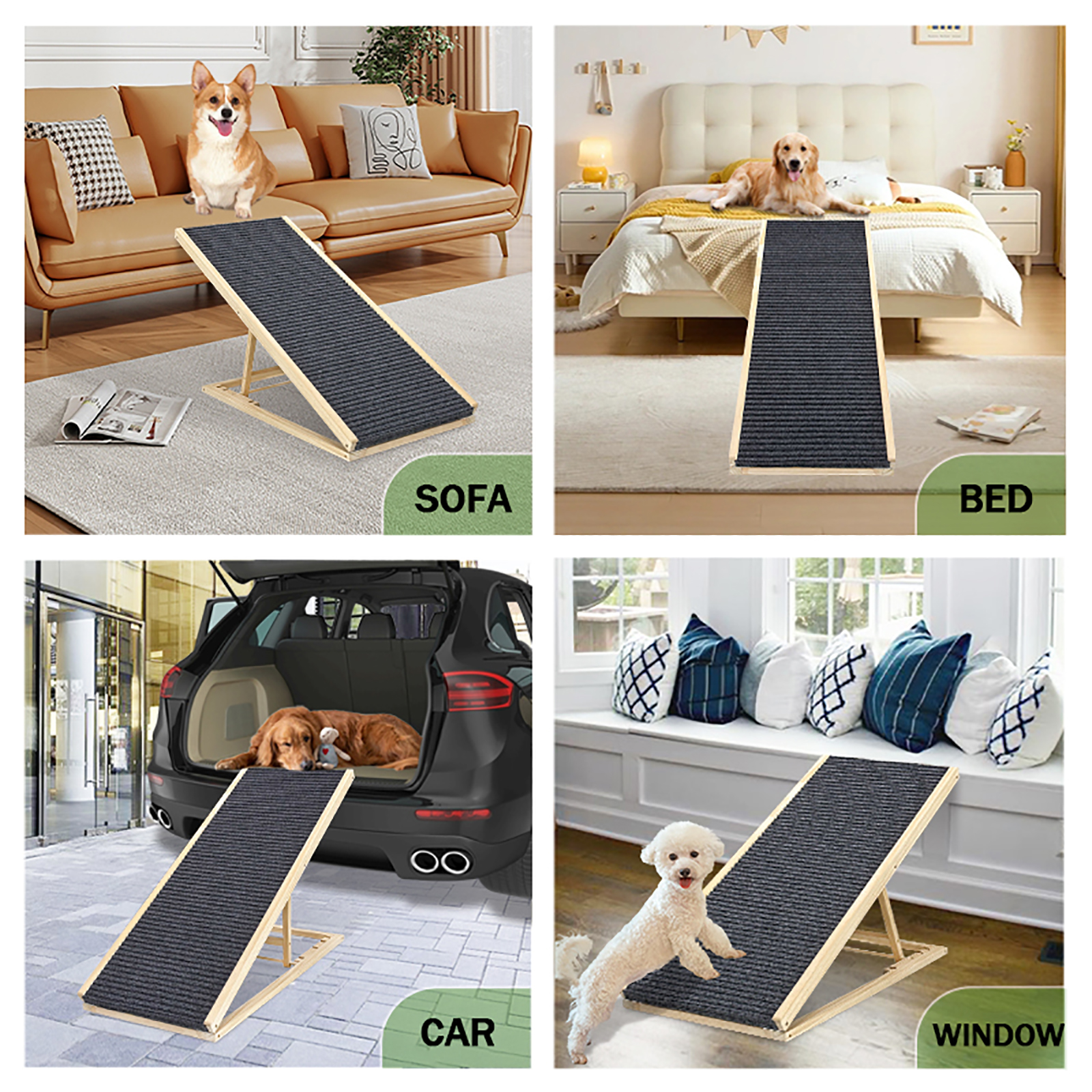 Paso Elevador para Perros de Alta Calidad - Amplio y Resistente con Superficie Antideslizante, Ideal para Pequeños Perros que Suben a Sofás o Coches — imagen 5