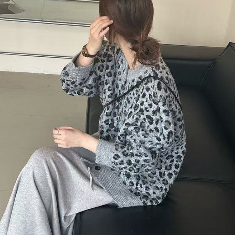 Leopard print cardigan sweater — image 4