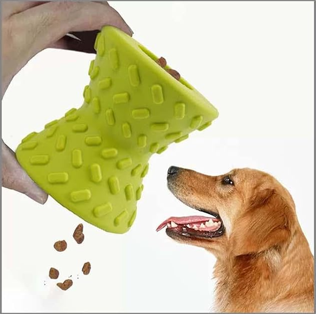 Green Dog Toy Dumbbell Dropper Made Of Natural Rubber, Resistant To Biting And Grinding Teeth, Puzzle Pet Dog Toy — image 1