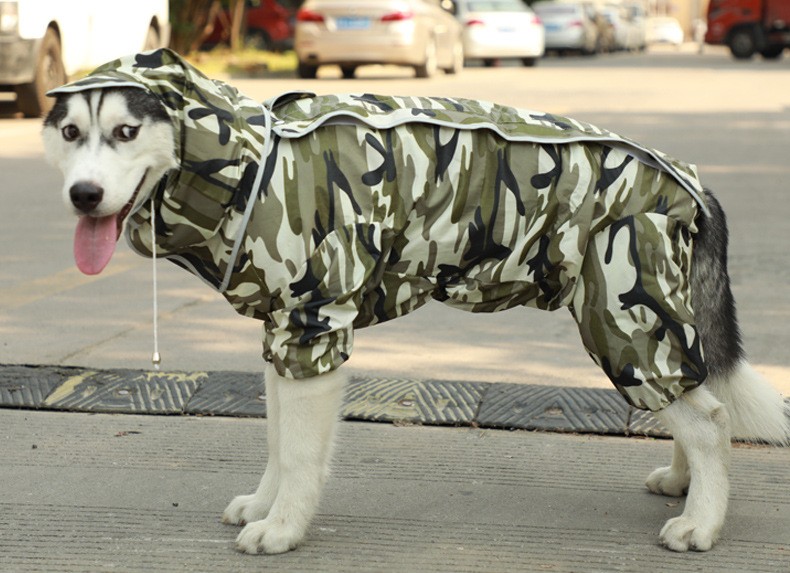 Chaquetón de agua para perros, procesamiento de ropa para mascotas, chaqueta grande para cuatro patas con pelaje dorado — imagen 3