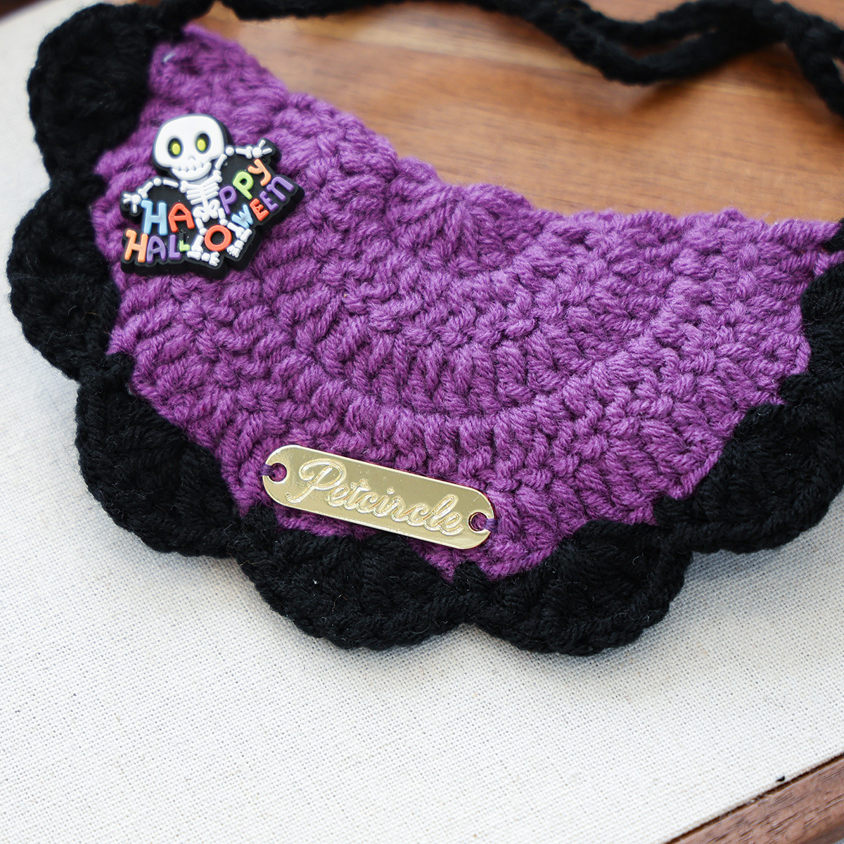 Bib para Mascotas de Gatos y Perros, Cálido Traje de Halloween con Etiqueta de Oro, Accesorio Festivo de Disfraz — imagen 3