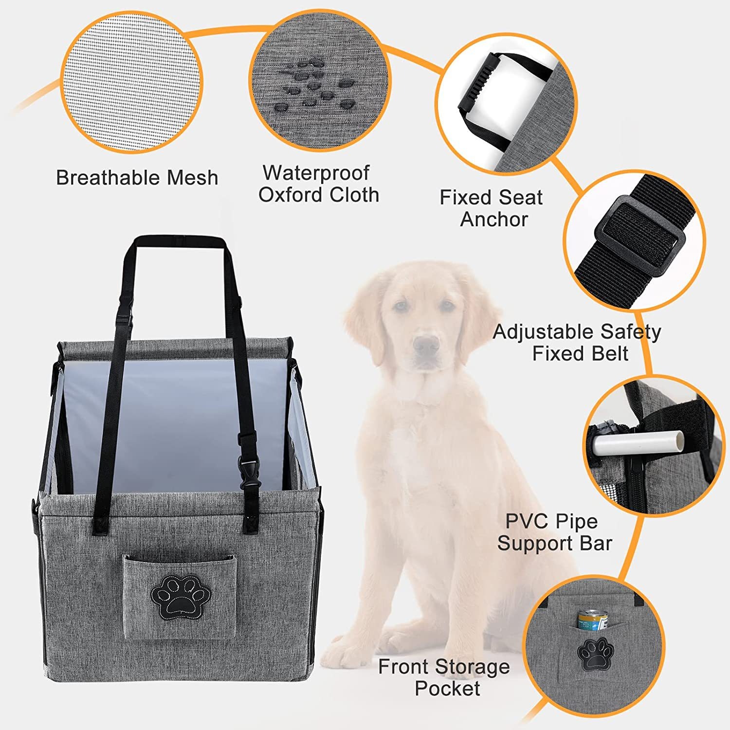Caja de Transporte para Mascotas de Auto - Carrocería Rígida y Resistente al Lodo — imagen 2