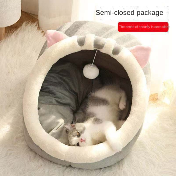 New Season Four-Season Cat House, Cat Hut, Dog Bed, Summer Cat Villa, Semi-Enclosed Cat Nest, Pink Rabbit Style — image 5