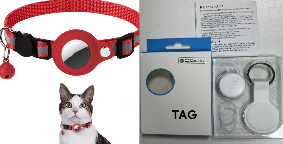 Reflective Collar Waterproof Holder Case For Airtag Air Tag Airtags Protective Cover Cat Dog Kitten Puppy Nylon Collar — image 23
