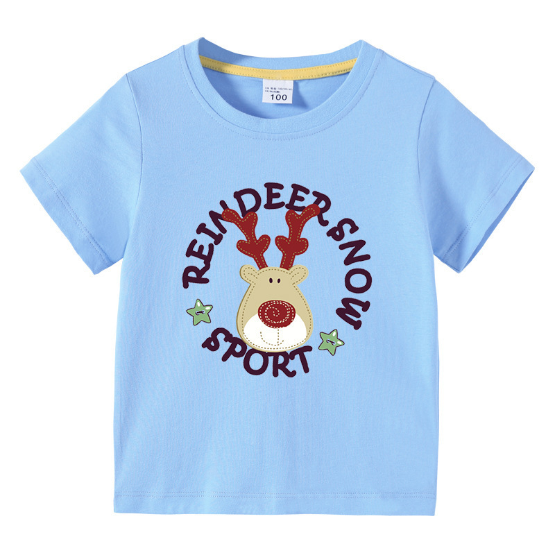 Christmas Deer Children's Summer Clothes Short Sleeves — image 11