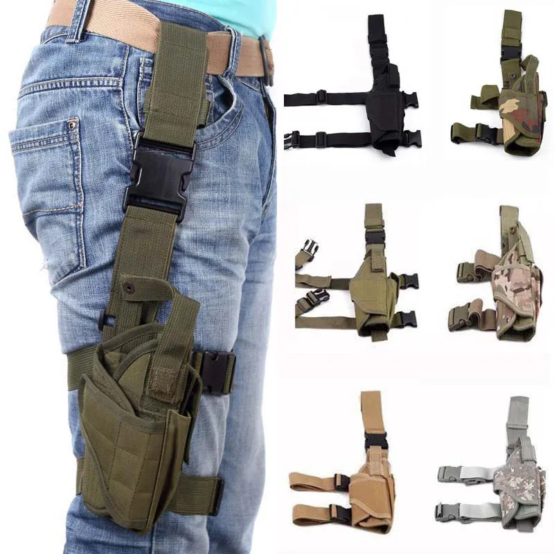Holster Táctico para Pierna Pistola de Airesoft Caza Pistola Bolsa Ajustable Nylon — imagen 1