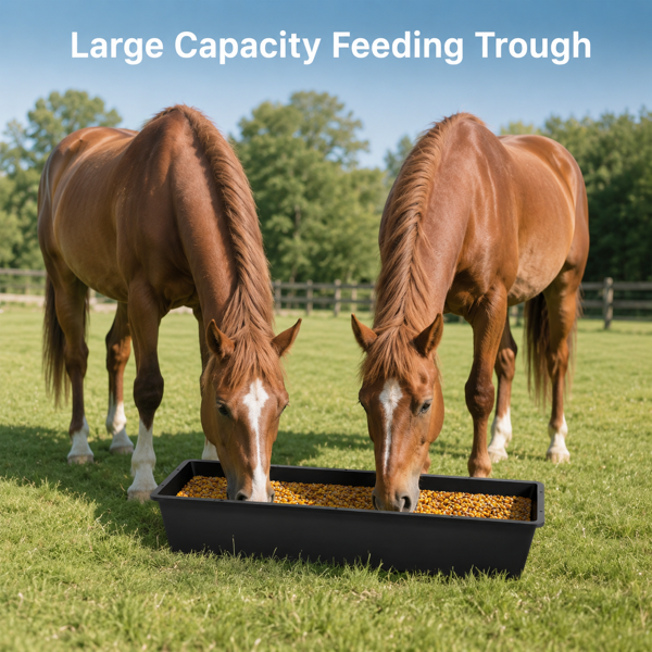 4-piece Dual-purpose Plastic Livestock Feed Trough Suitable For Daily Feeding Of Horses, Goats, Pigs And Other Animals Widely Adaptable To Home Backyards, Pastoral Fences, Livestock Sheds And Other — image 10