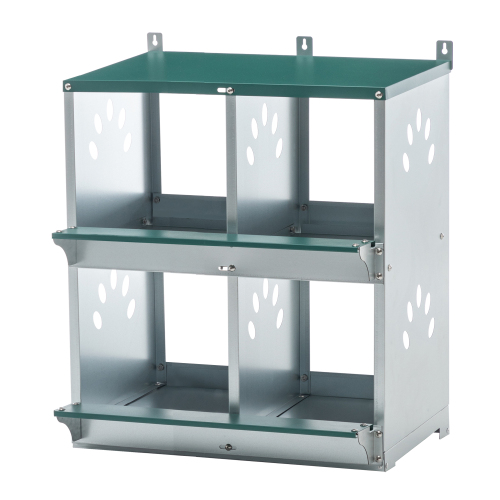 Nidales para Gallinas de 4 Compartimentos, Nidales Metálicos para Montaje en Pared, Caja Ponedora de Huevos para Diferentes Razas de Gallinas — imagen 2