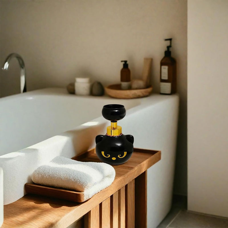 Cute Cat Paw Foam Soap Dispenser. Flower-shaped, funny. Cat lover gift for bathroom/kitchen — image 2