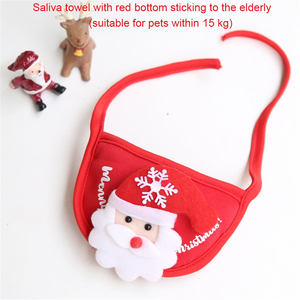 Dog Christmas Bandana Santa Hat Dog Scarf Triangle Bibs Kerchief Christmas Costume Outfit for Small Medium Large Dogs Cats Pets — image 12