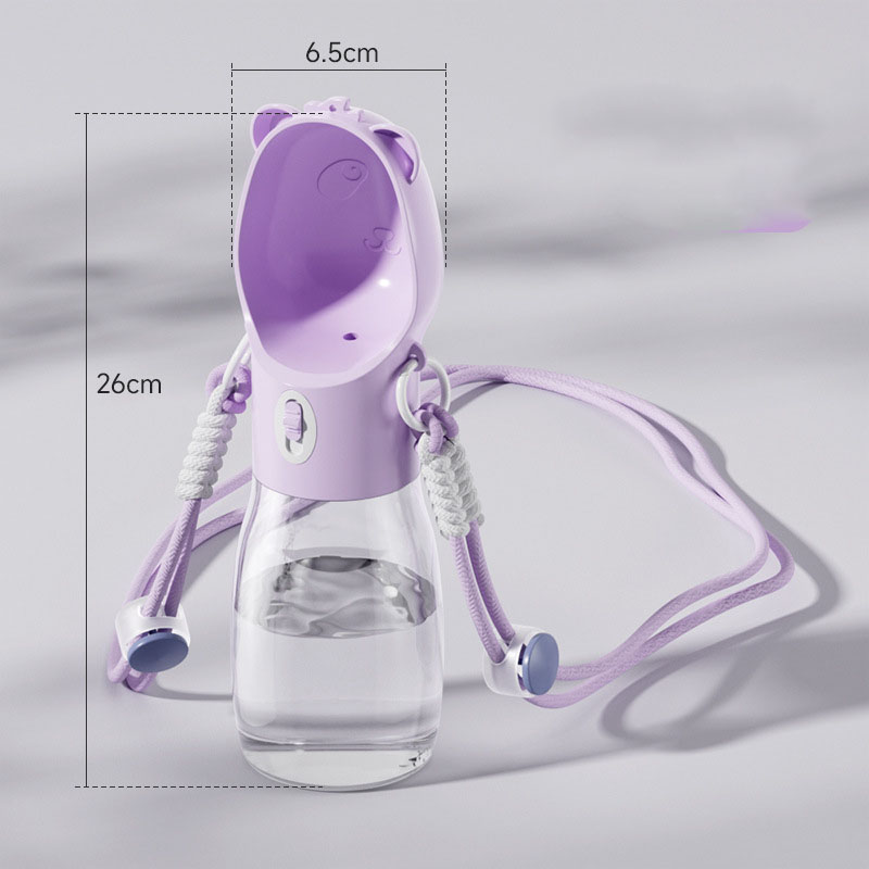 Pet Water Bottle for Small Big Dogs Cats Outdoor Leakproof Puppy Drinking Bowls with Food Container Pet Feeder — image 6