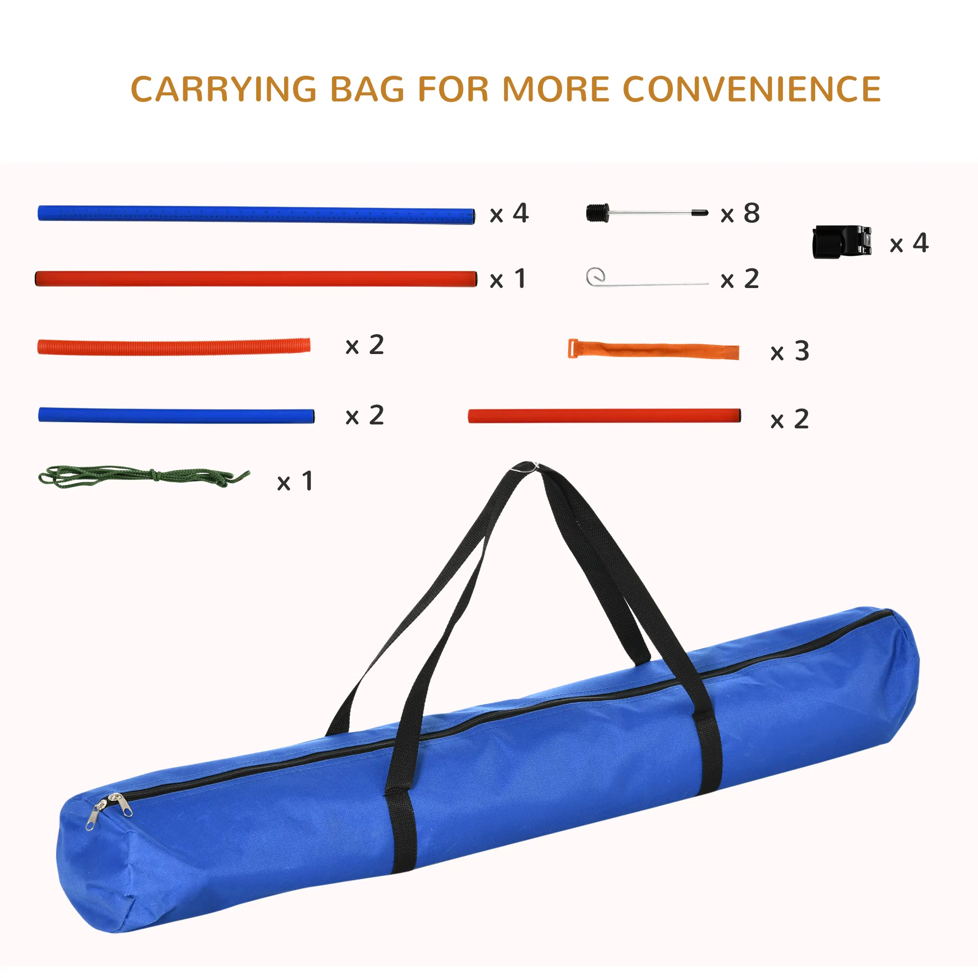Dog Pet Agility Training Kit High Jump Weave Pole Ring Obedience Training Set Adjustable Equipment Portable — image 3