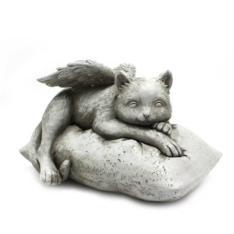 Angel cat and dog ornaments resin pet tombstone commemorative stone garden animal statue — image 1