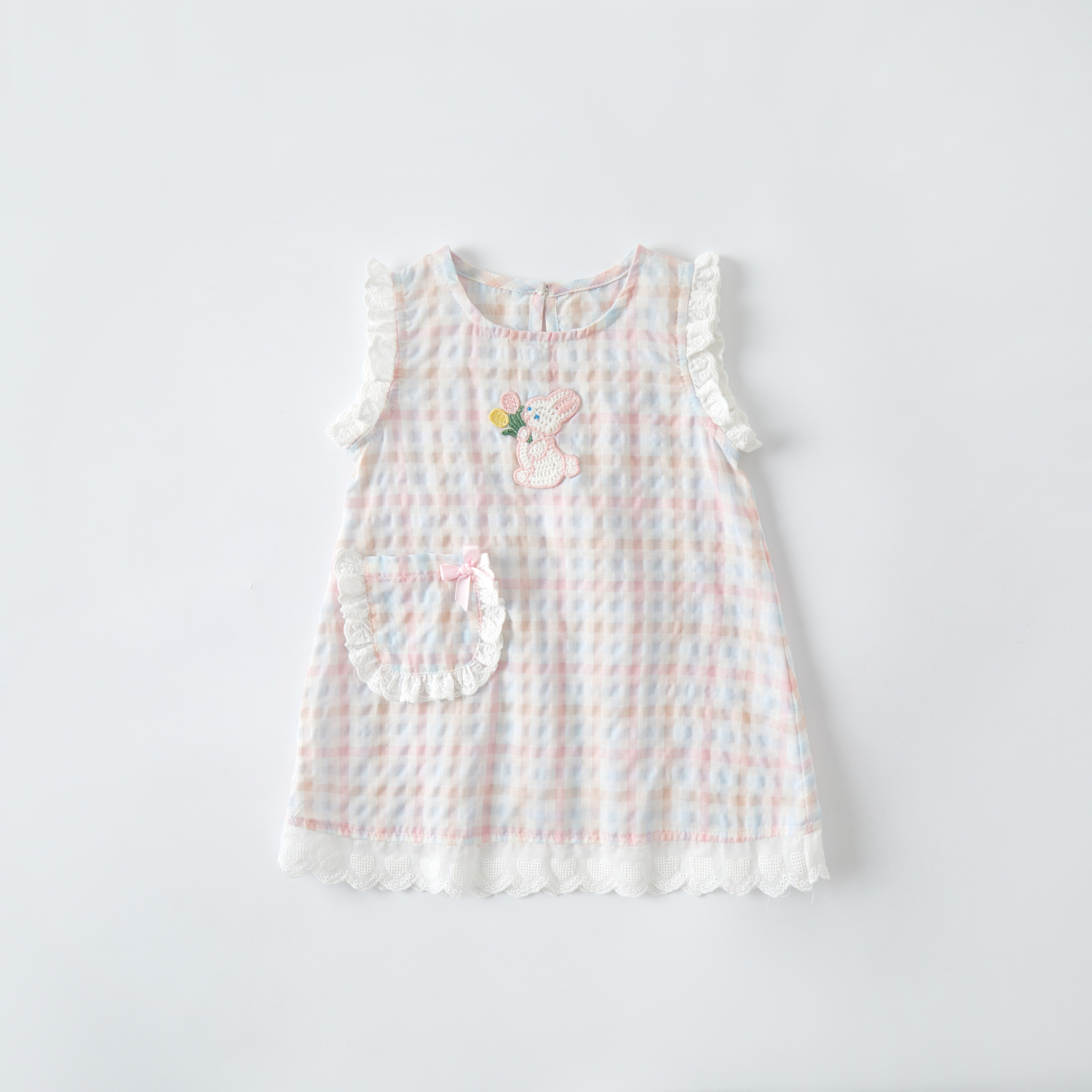 Vestido de Cordería con Conejo para Niñas Pequeñas - Estilo Tendencia para Bebés y Pequeños — imagen 7