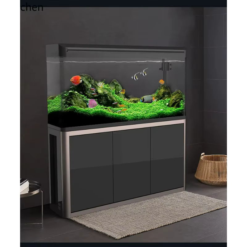 LYY fish tank aquarium household large, medium and small balcony fish tank glass living room goldfish tank — image 4