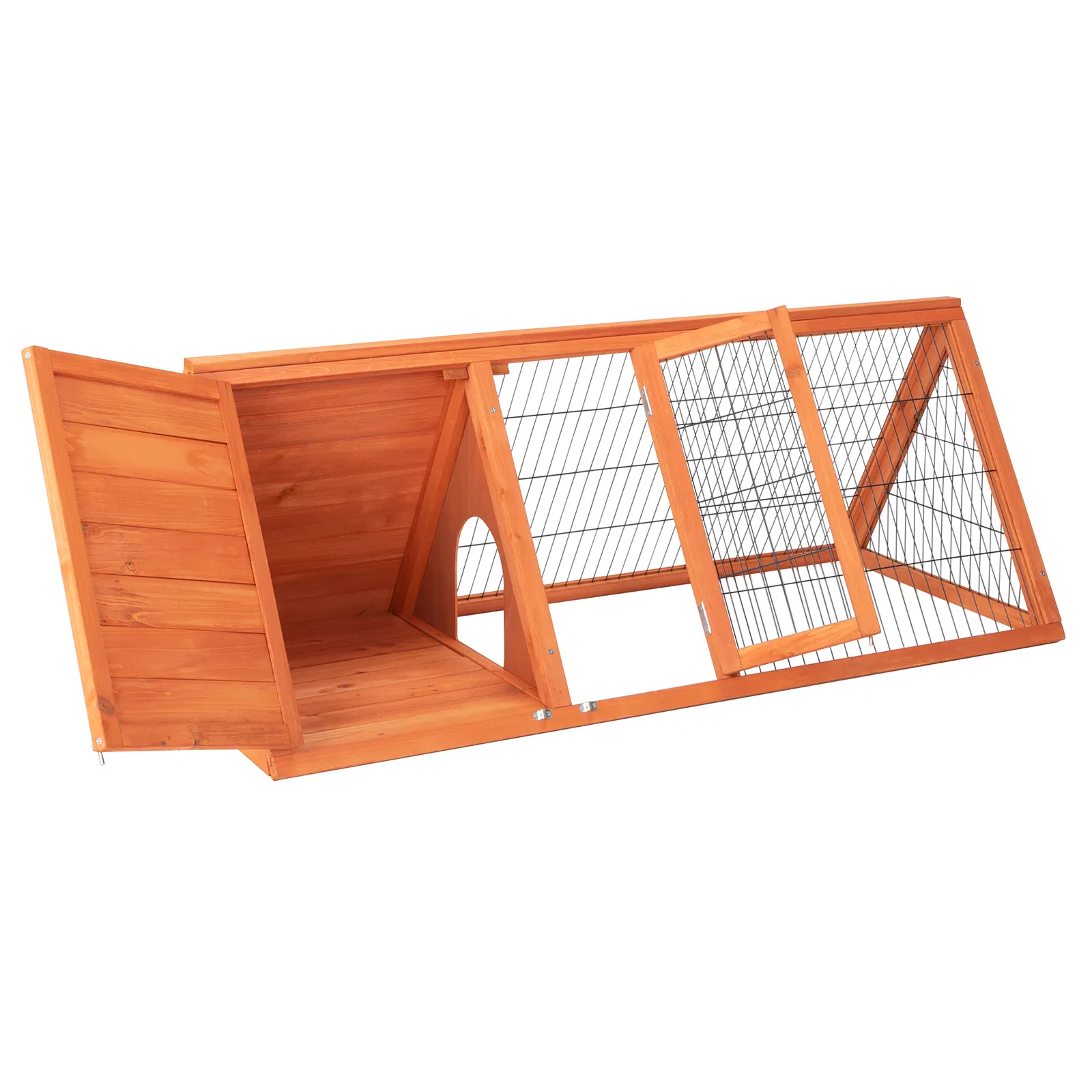 50" Wooden Rabbit Guinea Pig Hutch Wooden Rabbit Guinea Pig House — image 4