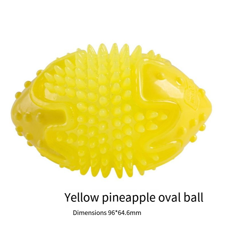 TPR Thickened and Bite resistant Rugby Teeth Cleaning Sound Tearing Elastic Ball Dog Teeth Grinding Toy — image 6