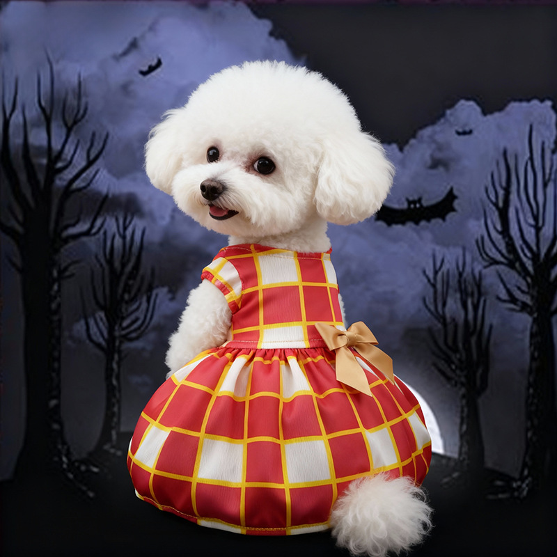 Pet Clothes Halloween Factory Dress for Small Dogs, Cute Clown Wizard Printed Design — image 5